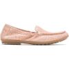 imageHush Puppies Womens AIDI Mocc Slipon Driving Style LoaferPale Peach Metallic Print Leather